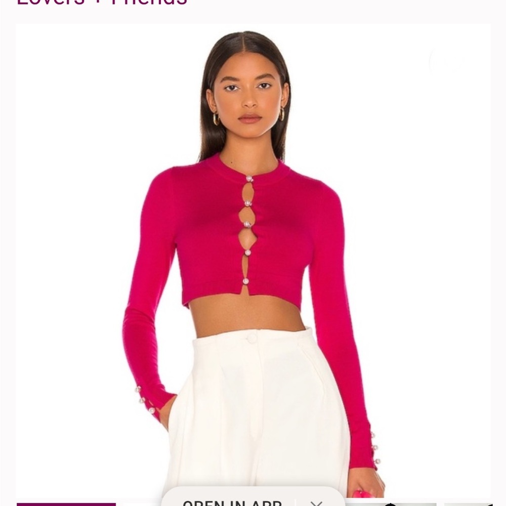 Lovers + Friends Hot Pink Cardigan